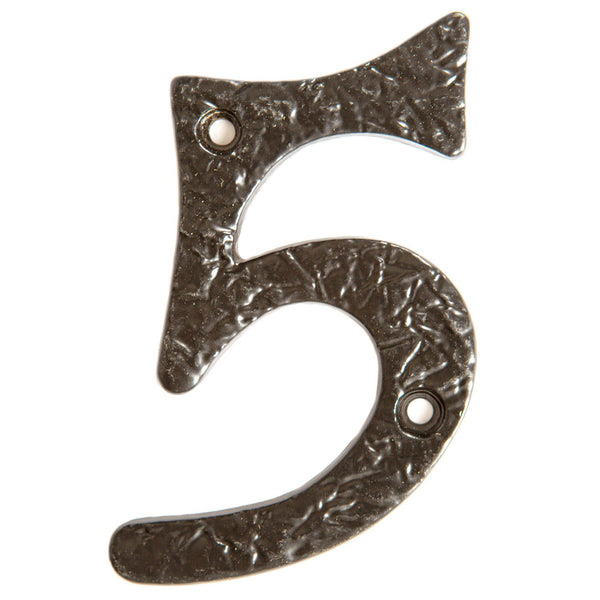 nicola spring 80mm Grey Rustic Iron House Number 5