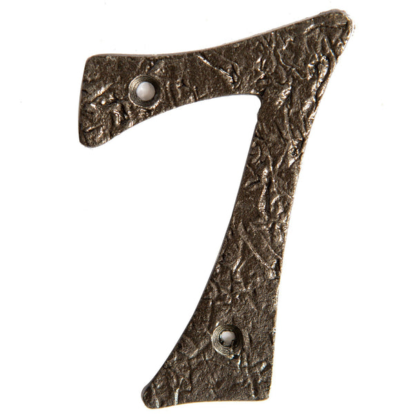 nicola spring 80mm Grey Rustic Iron House Number 7