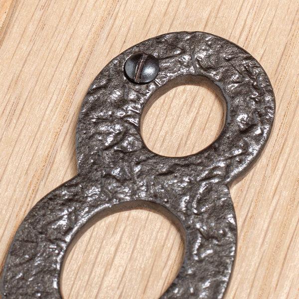 Nicola Spring 80mm Grey Rustic Iron House Number 8