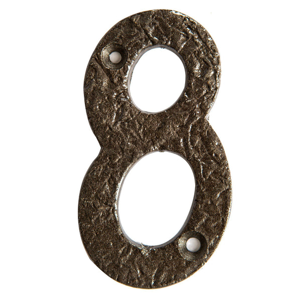 nicola spring 80mm Grey Rustic Iron House Number 8