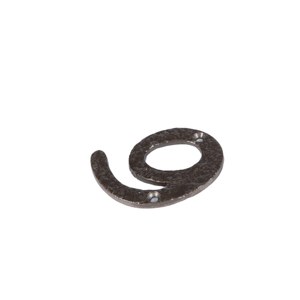 Nicola Spring 80mm Grey Rustic Iron House Number 9