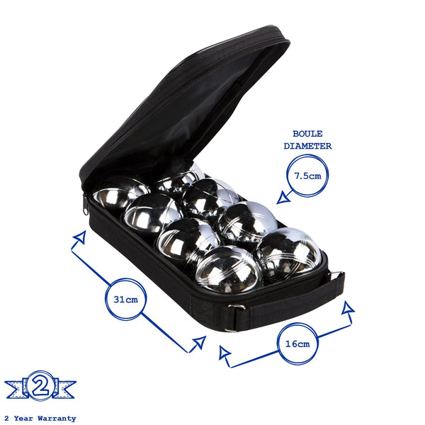 Nicola Spring 8pc Steel Boules Set