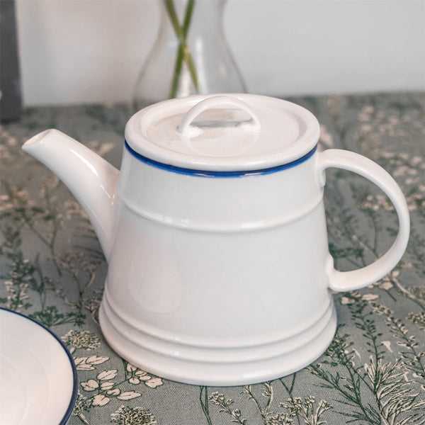 Nicola Spring 900ml Rustic White Porcelain Teapot