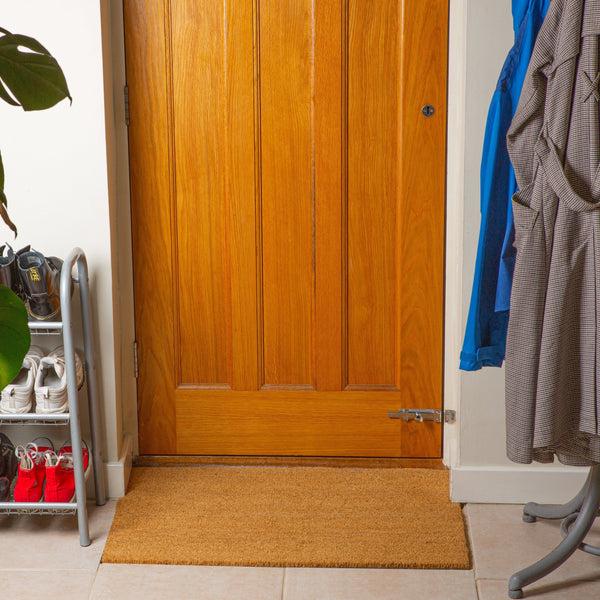 Nicola Spring 90cm X 60cm Brown Coir Door Mat