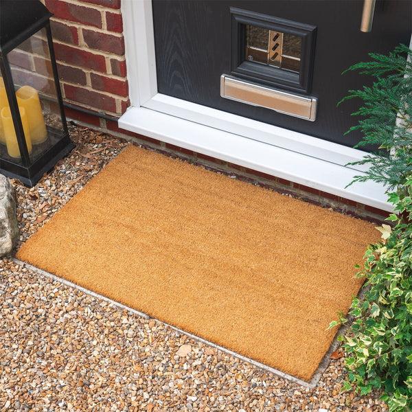 Nicola Spring 90cm X 60cm Brown Coir Door Mat