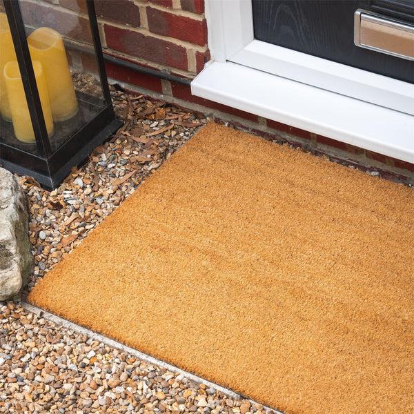 Nicola Spring 90cm X 60cm Brown Coir Door Mat