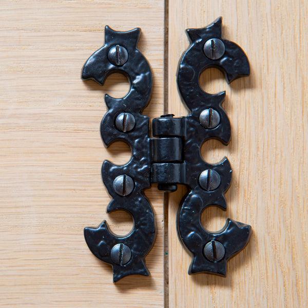 Nicola Spring 95mm Black Ornate Cabinet Hinge
