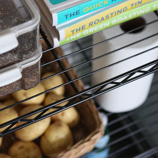 Nicola Spring Adjustable Wire Shelving Unit - Black