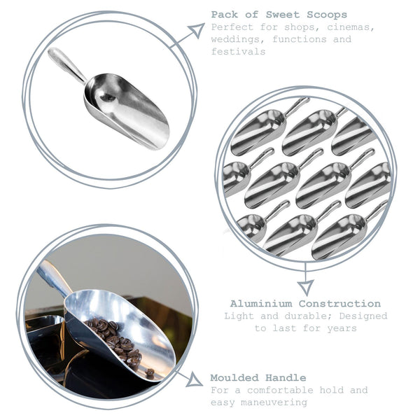 Nicola Spring Aluminium Ice Scoops - Pack Of 10