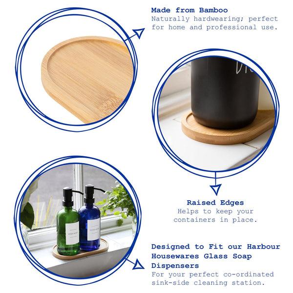Nicola Spring Bamboo Soap Dispenser Tray - 17.5cm