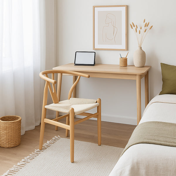 Nicola Spring Beech Wooden Wishbone Dining Chair