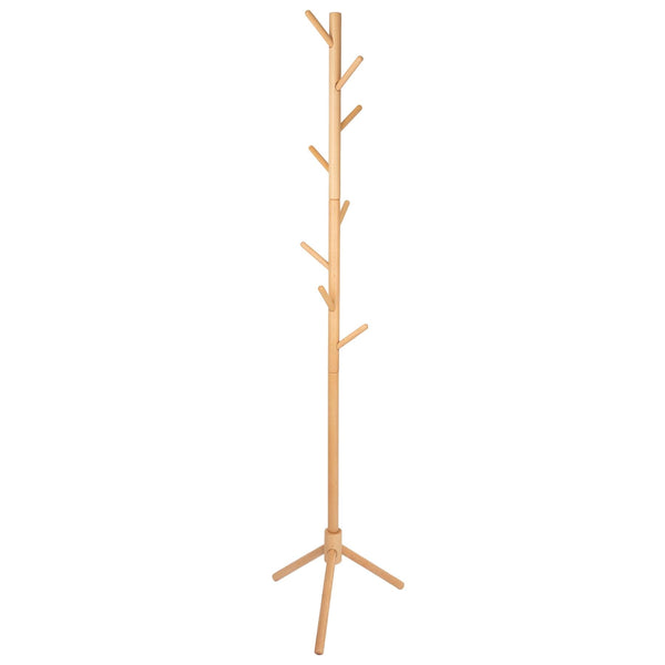 nicola spring Beige Free-Standing Wooden Coat Rack