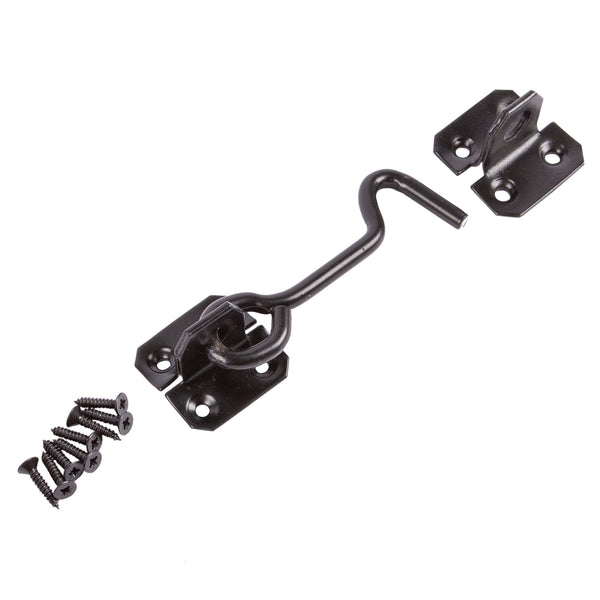 nicola spring Black 100mm Steel Cabin Hook