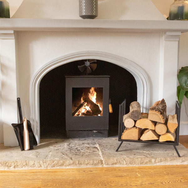 Nicola Spring Black Fireplace Dustpan & Brush Set