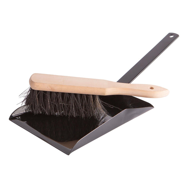 nicola spring Black Fireplace Dustpan & Brush Set