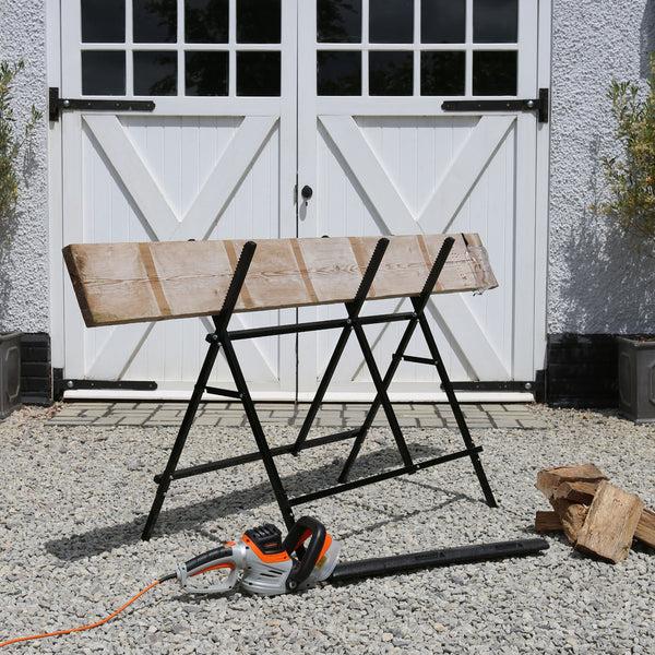 Nicola Spring Black Folding Iron Log Saw Horse