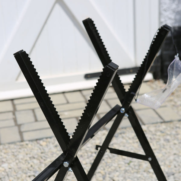 Nicola Spring Black Folding Iron Log Saw Horse