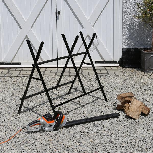 Nicola Spring Black Folding Iron Log Saw Horse