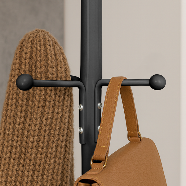 Nicola Spring Black Free-Standing Steel Coat Rack