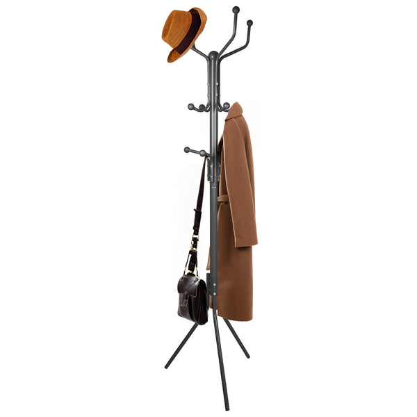 nicola spring Black Free-Standing Steel Coat Rack