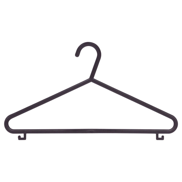 Nicola Spring Black Plastic Coat Hangers - Pack Of 8