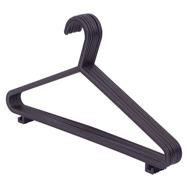 nicola spring Black Plastic Coat Hangers - Pack of 8