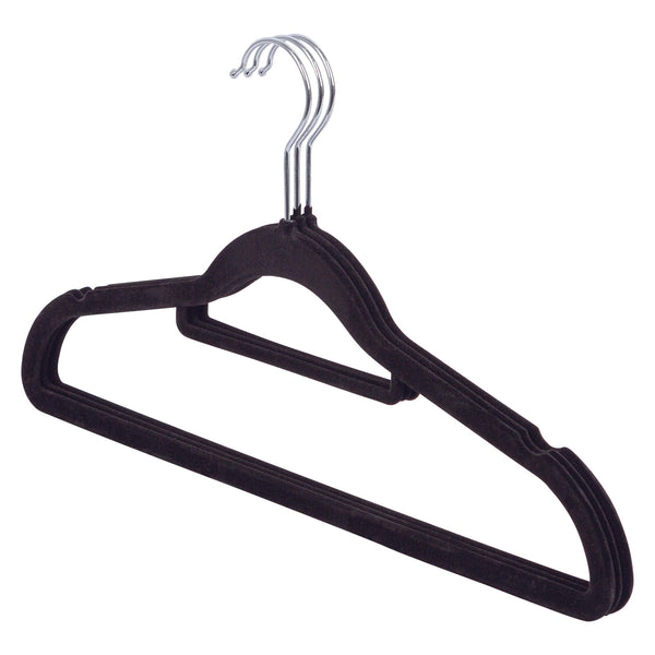 nicola spring Black Velvet Coat Hangers - Pack of 3