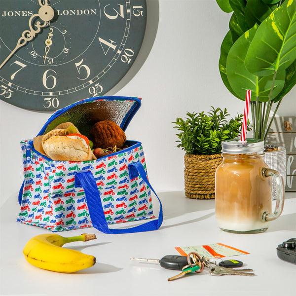 Nicola Spring Blue Motorhead Insulated Lunch Bag