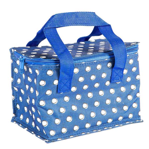 nicola spring Blue Polka Insulated Lunch Bag