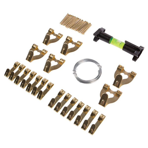 nicola spring Brass Metal Picture Hanging Kit