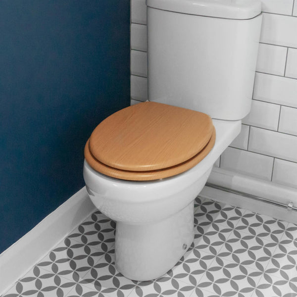 Nicola Spring Brown Soft Close Toilet Seat