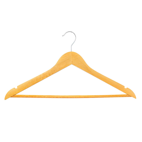 Nicola Spring Brown Wooden Coat Hangers - Pack Of 10