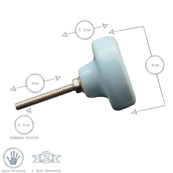 Nicola Spring Button Ceramic Cabinet Knob