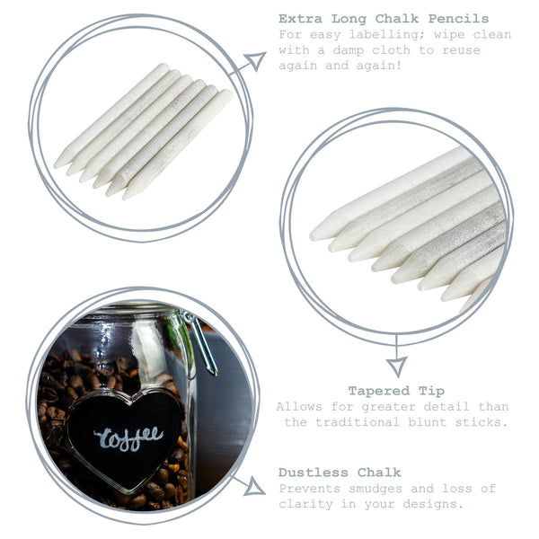 Nicola Spring Chalk Pencils - Pack Of Six