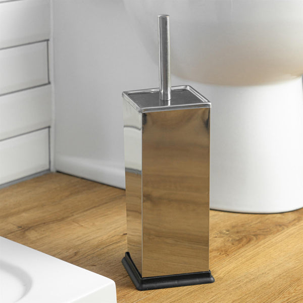 Nicola Spring Chrome Square Toilet Brush
