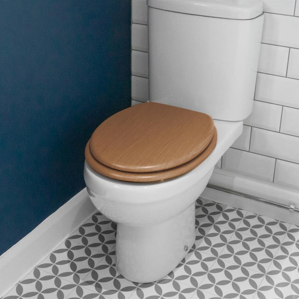 Nicola Spring Dark Oak Soft Close Toilet Seat