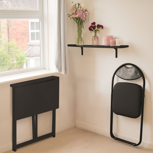 Nicola Spring Deluxe Folding Wooden Desk & Chair Set