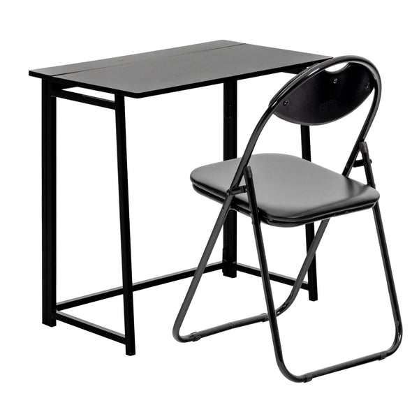 nicola spring Deluxe Folding Wooden Desk & Chair Set