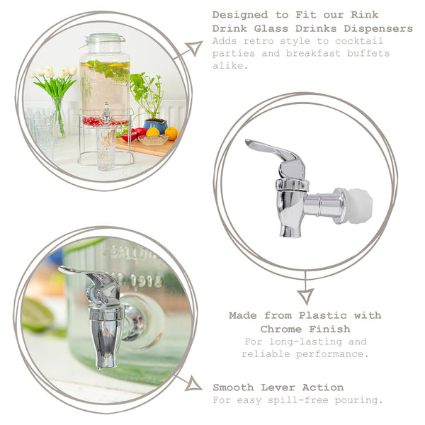 Nicola Spring Drinks Dispenser Spout - Chrome