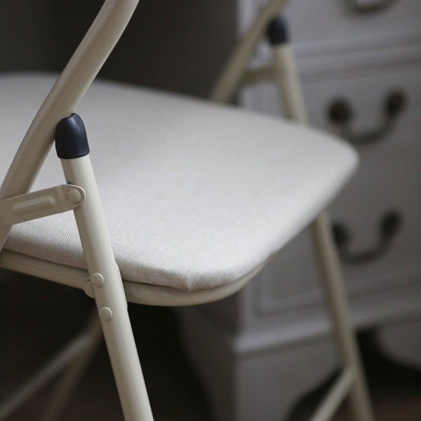 Nicola Spring Fabric Padded Metal Folding Chair