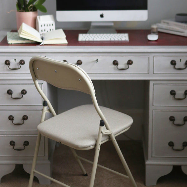 Nicola Spring Fabric Padded Metal Folding Chair