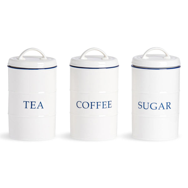 nicola spring Farmhouse White Tea Coffee Sugar Set