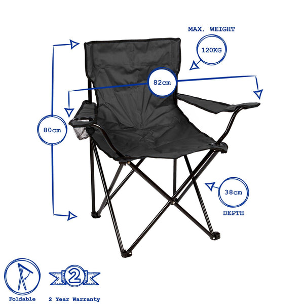 Nicola Spring Folding Canvas Camping Armchair