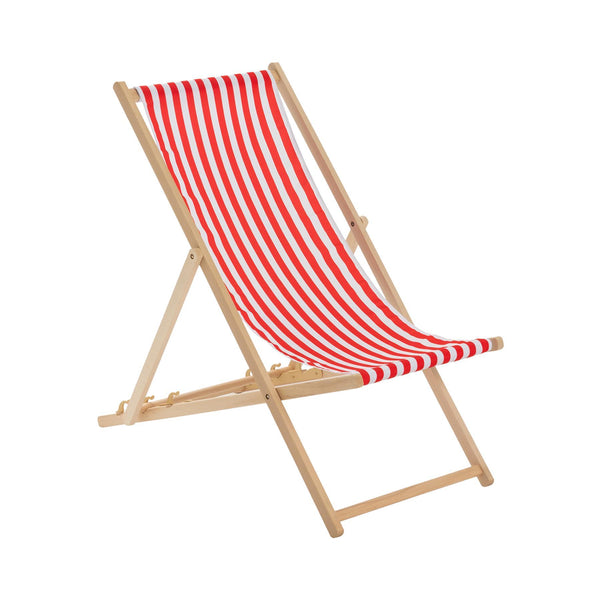 Nicola Spring Folding Wooden Deck Chair