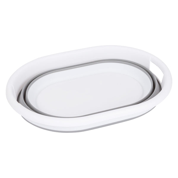 Nicola Spring Grey 22L Collapsible Laundry Basket