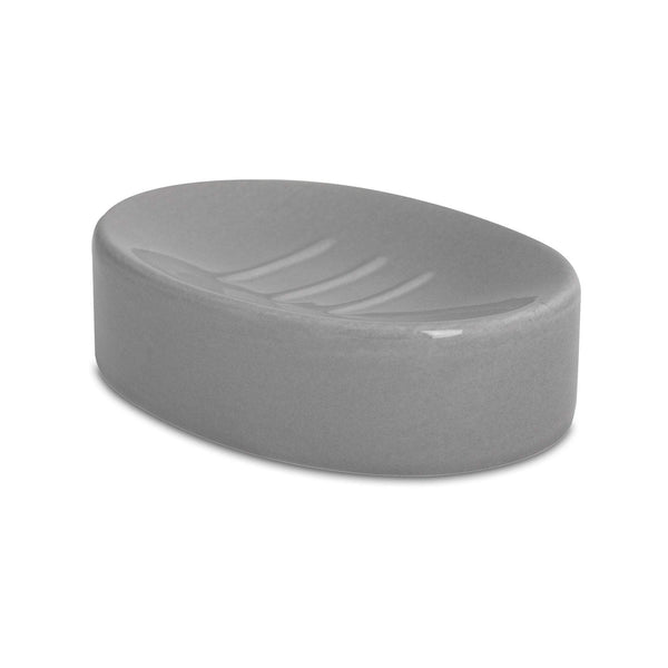 nicola spring Grey Ceramic Soap Dish