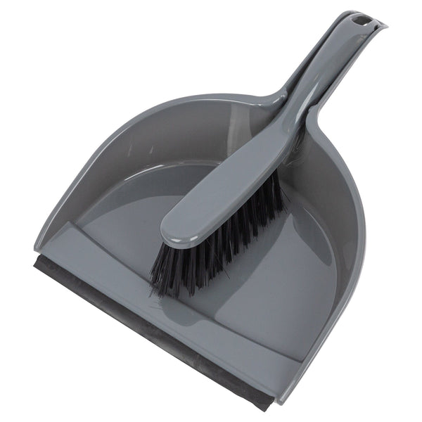 nicola spring Grey Dustpan & Brush Set