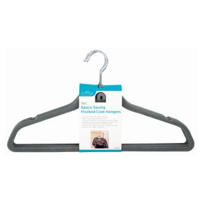 nicola spring Grey Velvet Coat Hangers - Pack of 5