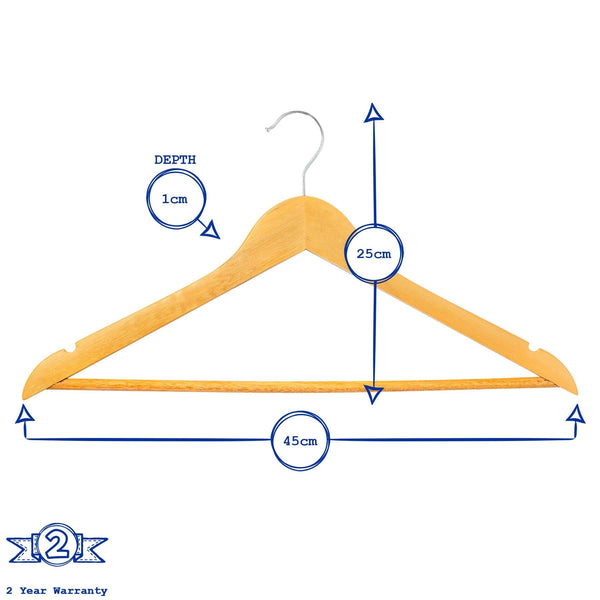 Nicola Spring Grey Wooden Coat Hangers - Pack Of 10