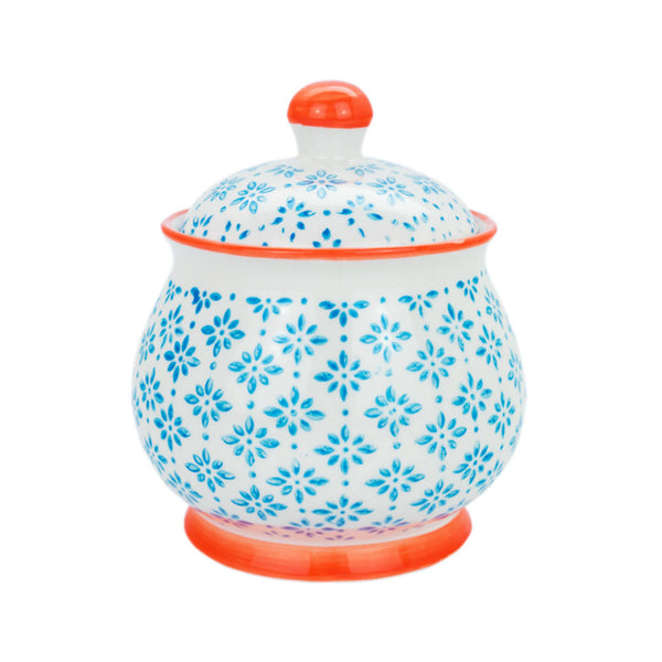nicola spring Hand Printed Stoneware Sugar Bowl